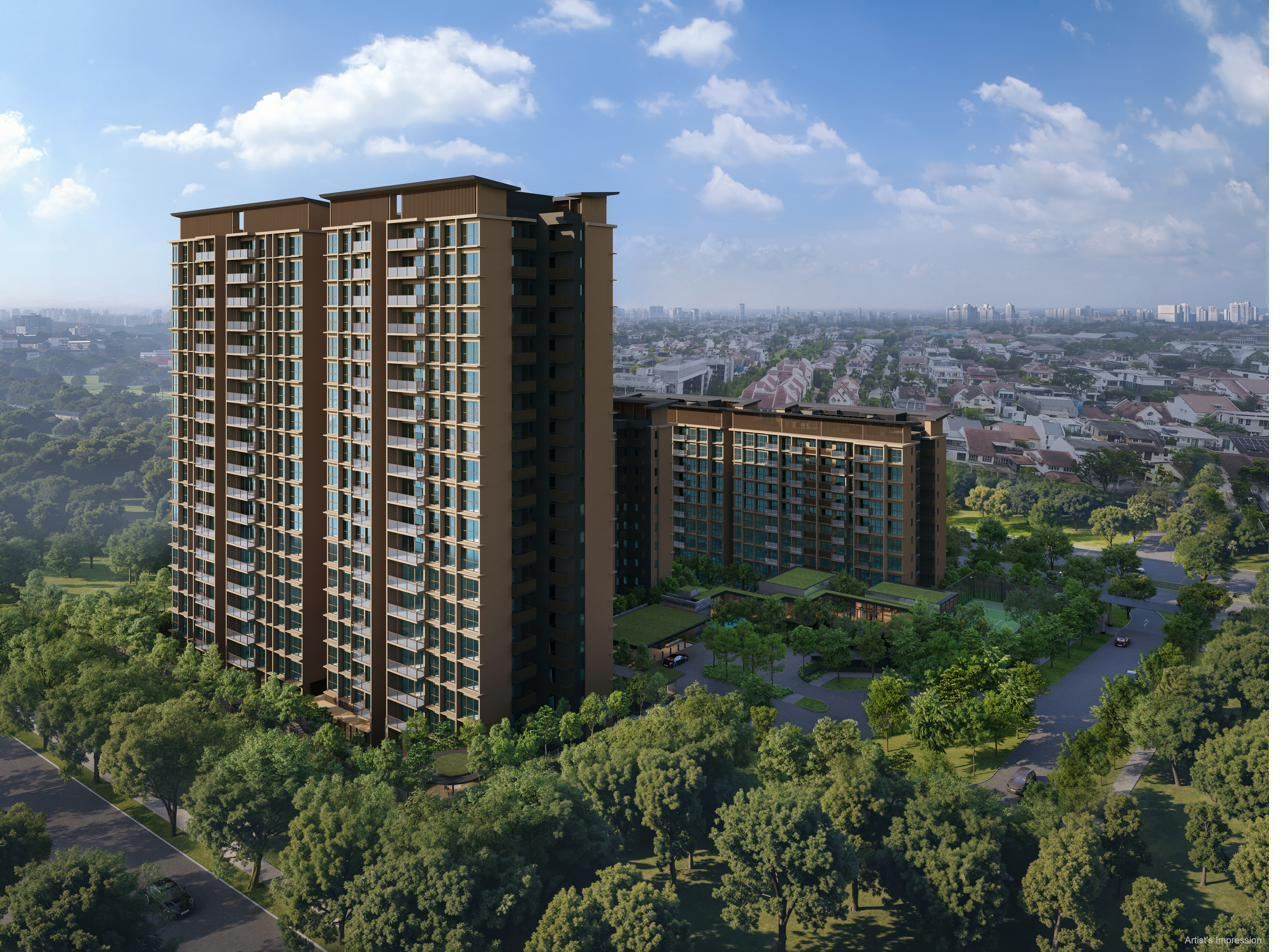 Dunearn House site plan showing 380 units across 5 residential blocks